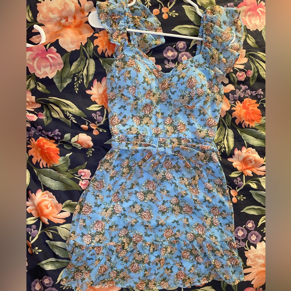 Lily Rose Light Blue 🦋 Floral Summer Dress